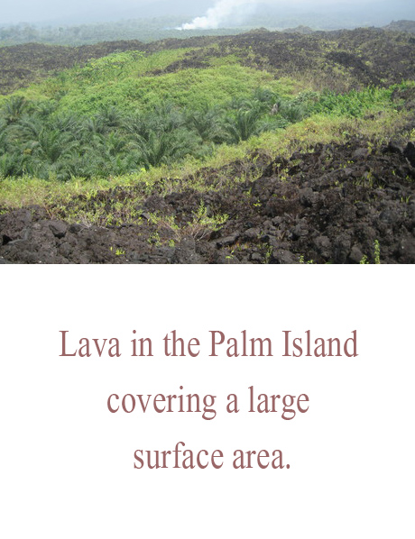 Pal Island in the lava stream